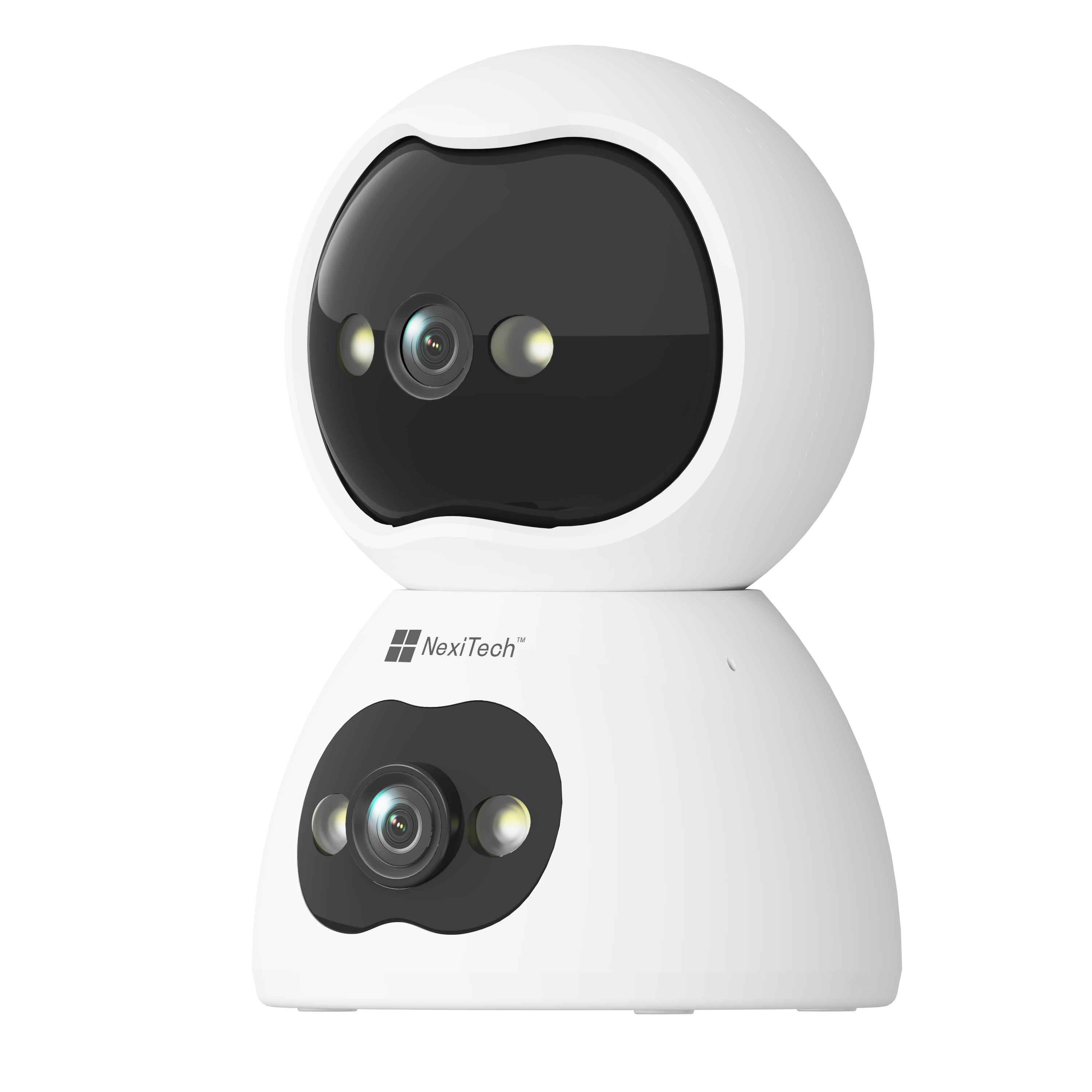 NexiTech BQ2 PRO Indoor WiFi Security Camera, Dual-Lens 2MP+2MP, 355° Pan/Tilt, Auto Tracking, Motion Alerts, Night Vision, Two-Way Audio, SD/Cloud Storage (Pre-Order)