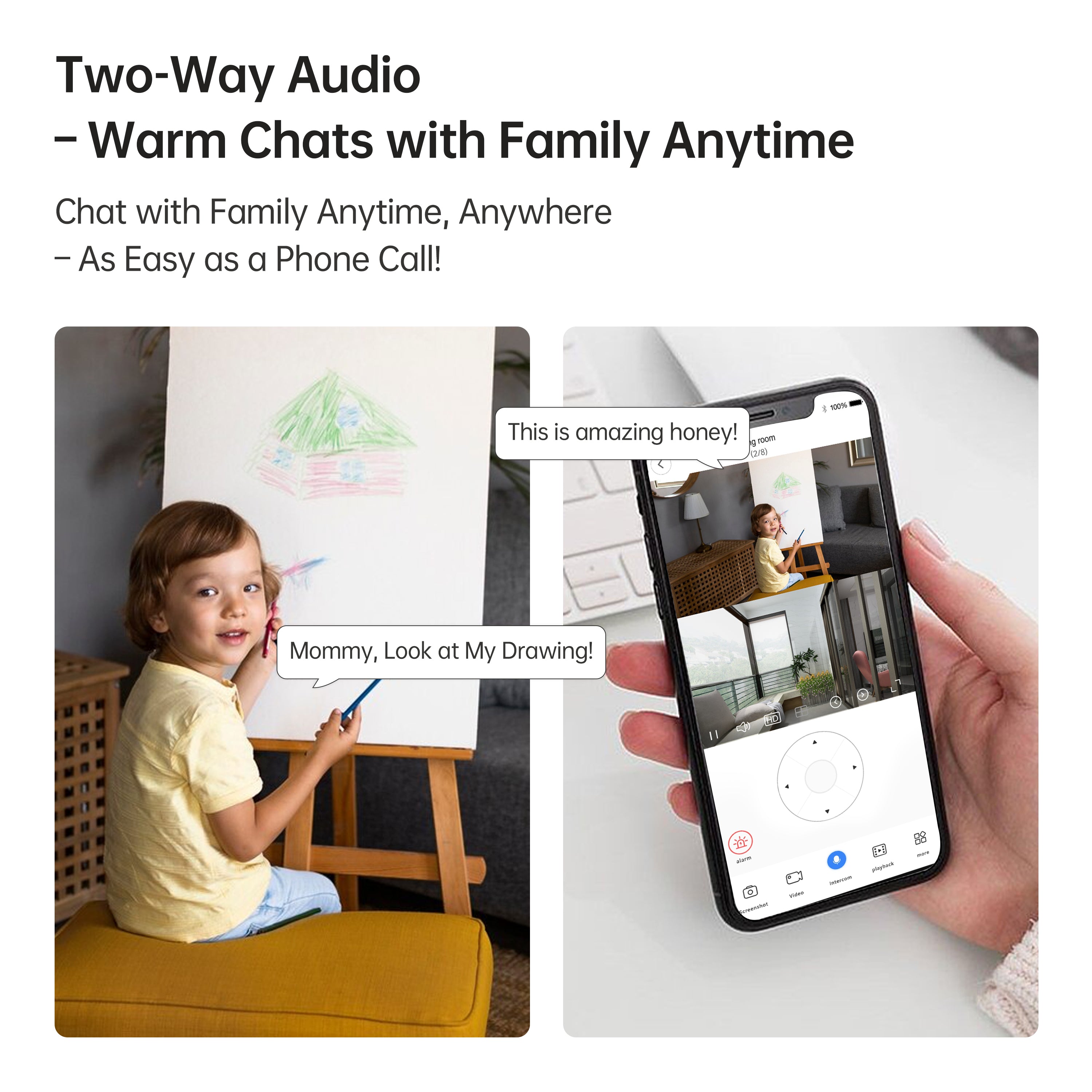 NexiTech BQ2 PRO Indoor WiFi Security Camera, Dual-Lens 2MP+2MP, 355° Pan/Tilt, Auto Tracking, Motion Alerts, Night Vision, Two-Way Audio, SD/Cloud Storage (Pre-Order)